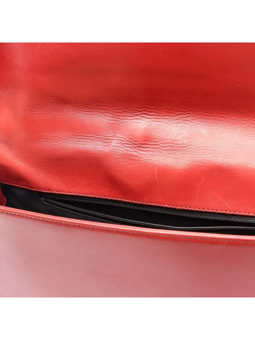 Chanel Shoulder Bag Boy Red Leather Chain